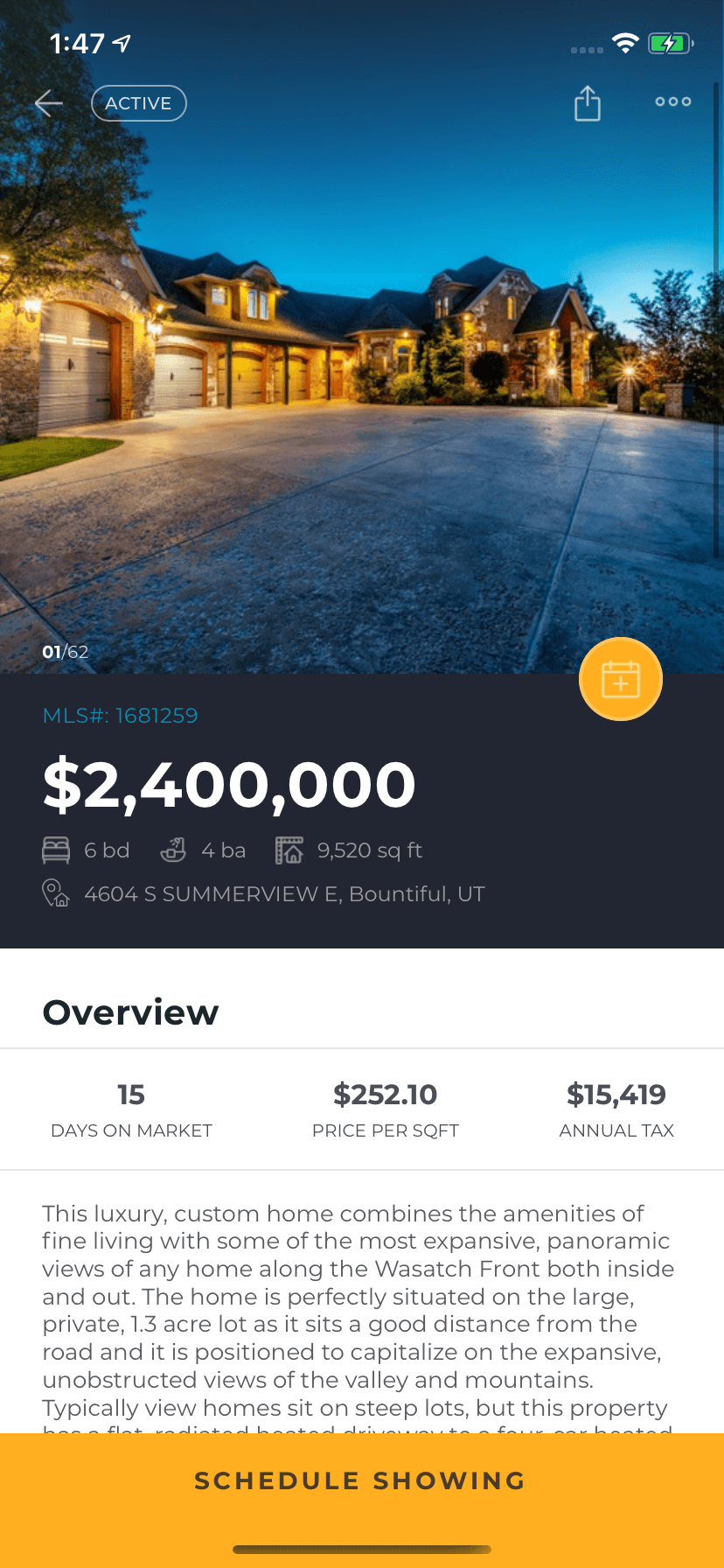 YourAgentApp real estate application preview